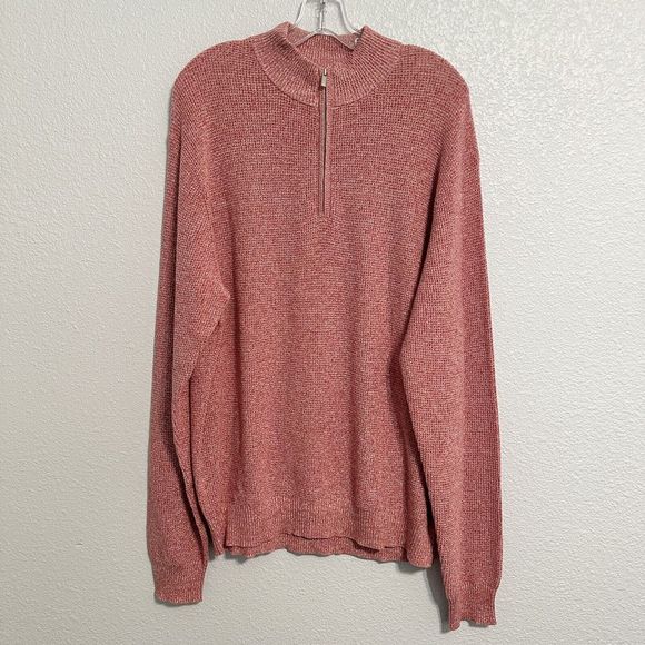 Peter Millar Other - Peter Millar Crown Kitts Twisted 1/4 Zip Sweater Lyche Red Size L MS23S05 NWT